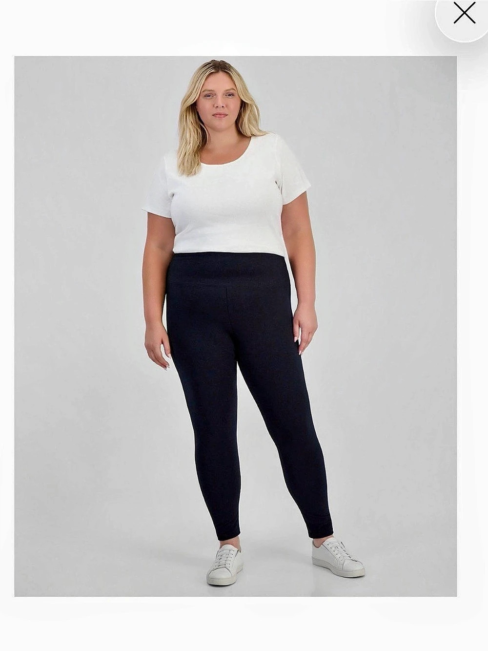 Style & Co Plus Size High Rise Leggings in Black